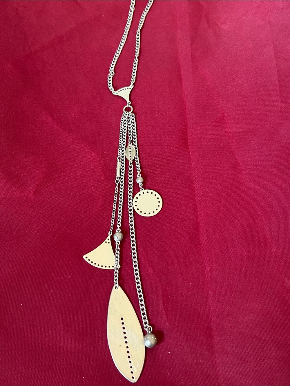 Lane Bryant Silver-Tone Multi Pendant Long Necklace - Women Jewelry